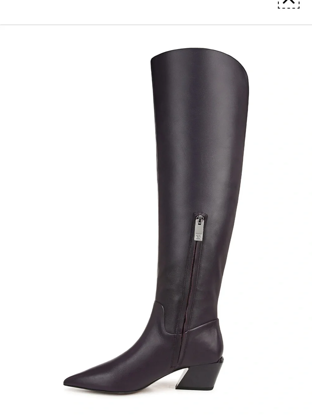 Franco Sarto Gwyn Knee High Boot Eggplant Purple Leather Sz 9 NWOB HTF Color